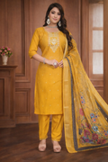 Sunlit Gulmohar Mustard Suit Set