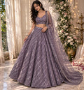 Lavender Stardust Sequin Lehenga Set